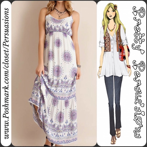 Pretty Persuasions Dresses & Skirts - SOLD 🌻 NWT Boho Medallion Print Maxi Dress