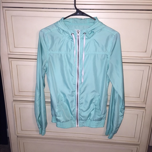 Cute mint green Zine windbreaker