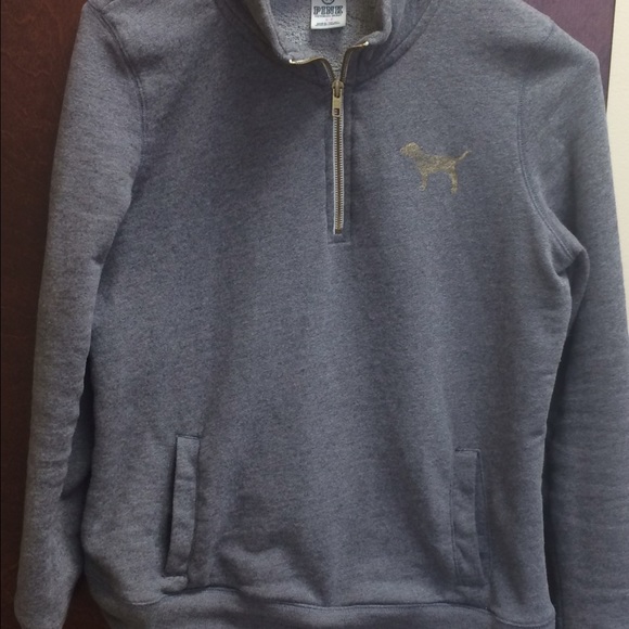 Pink half zipper sweatshirt