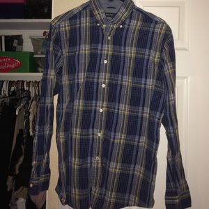 Men's large Nautica blue white &yellow plaid