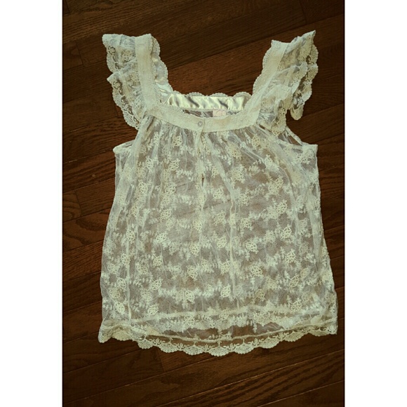ULTIMATE FEMININE SHEER WHITE LACE TOP