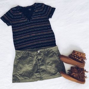 Aeropostale army green mini skirt