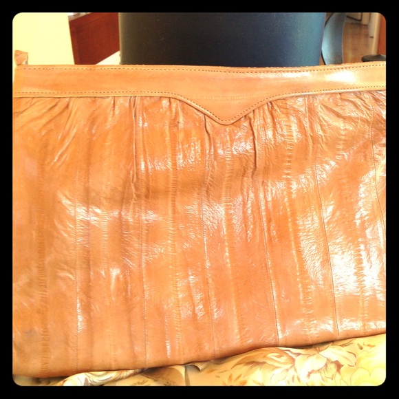 Buttery soft Genuine Eel Skin clutch