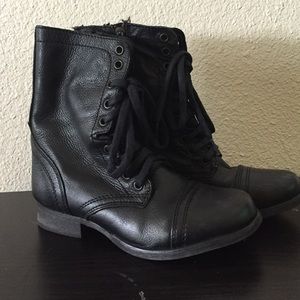 Steve Madden black combat boots