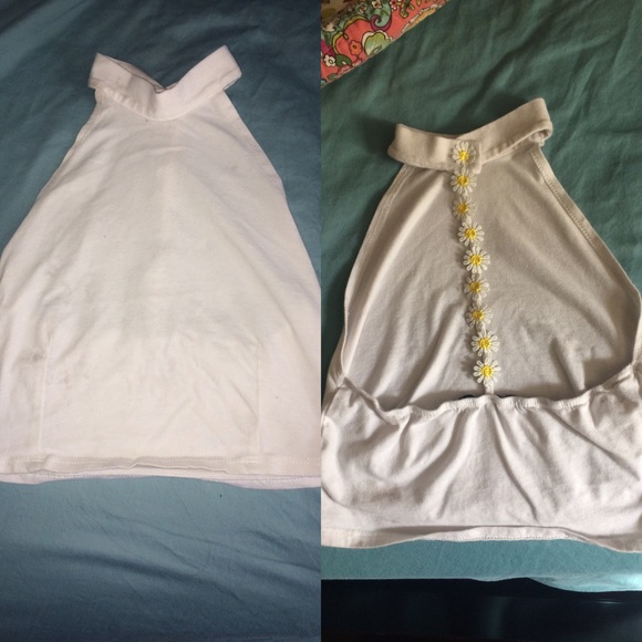 White top with open back