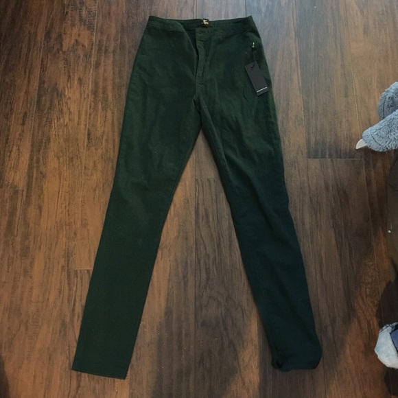 Dark green , high waisted pants