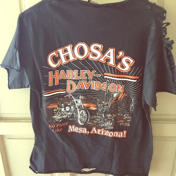 Harley Davidson vintage torn tee
