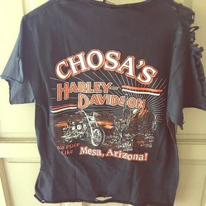 Harley Davidson vintage torn tee