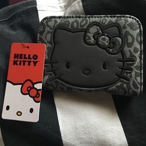 Grey leopard print Hello Kitty Wallet
