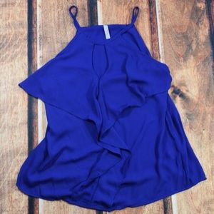 Royal blue keyhole top