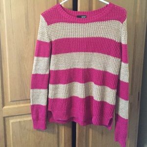 Pink and tan stripped sweater