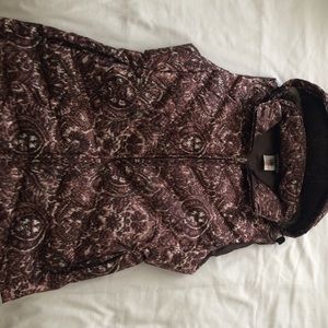 Brown patterned vest