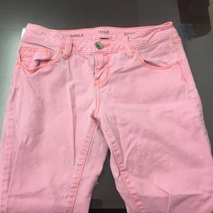 Pink skinny jeans