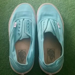 Teal colored Vans