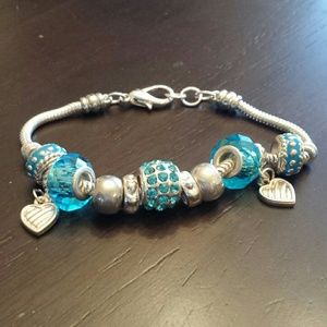 Blue and Silver Bracelet