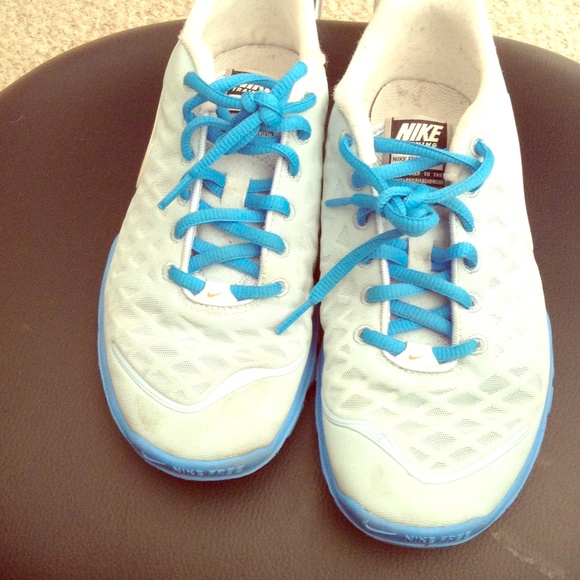 Blue nike sneakers