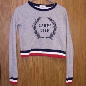 Carpe Diem crop sweatshirt