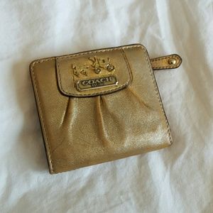 Coach gold wallet