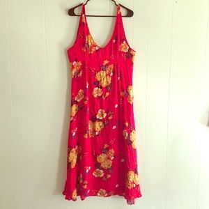 Free People Intimately Red Floral Maxi Dress