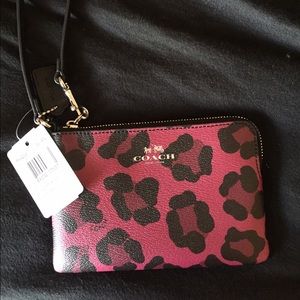 Cheetah Print Coach Wristlet