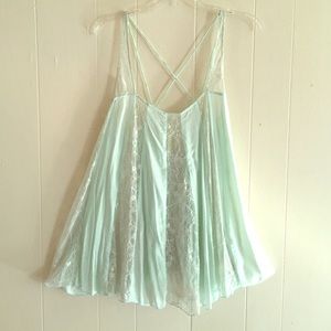 Free People Intimately Mint Lace Tank