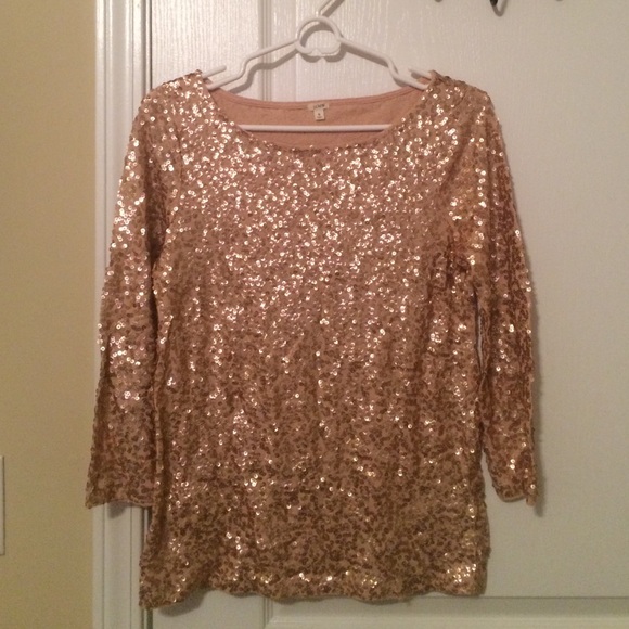 J. Crew Sequin Blouse