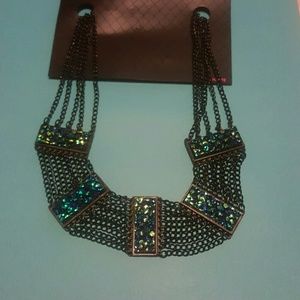 Druzy Webbed Statement Necklace