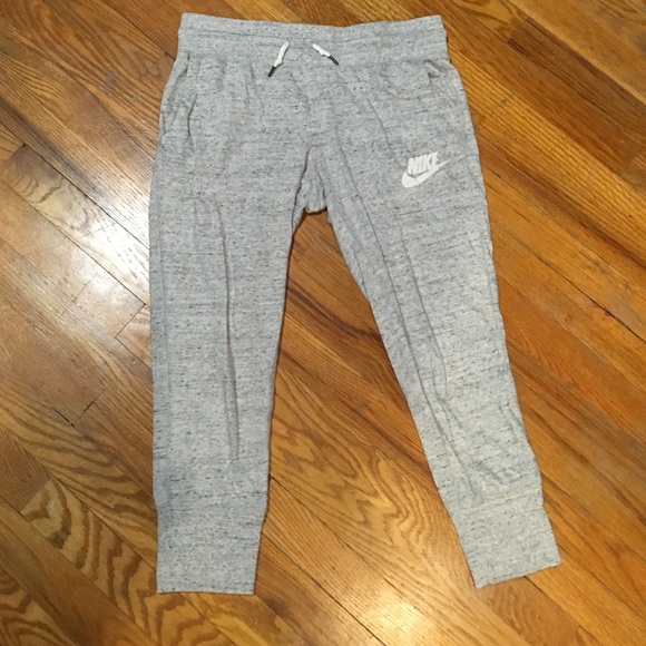 Nike heather grey mid-calf joggers