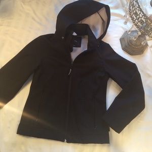 Black waterproof fleece lined coat