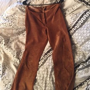 Brown Leather boho pants
