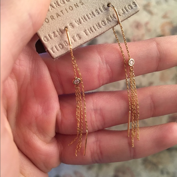 Anthropologie threaded earrings