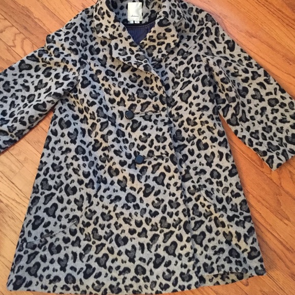 Anthropologie Elevenses Leopard Coat