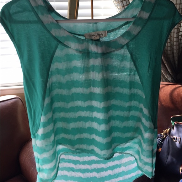 Sheer lightweight green blouse