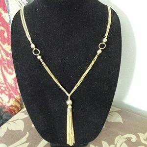 Vintage gold drop necklace