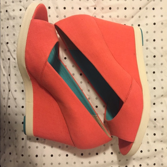 Seychelles Shoes - Coral Seychelles Secret Society Peep-Toe Wedges