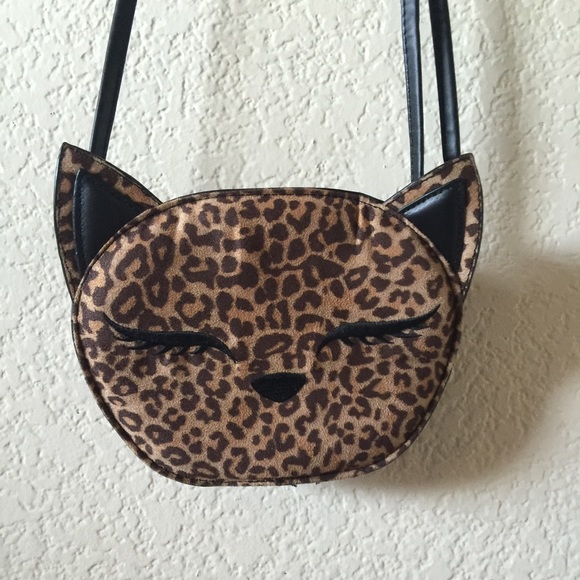 Cheetah print cat purse
