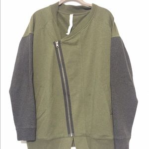 Olive Asymmetrical Sweater