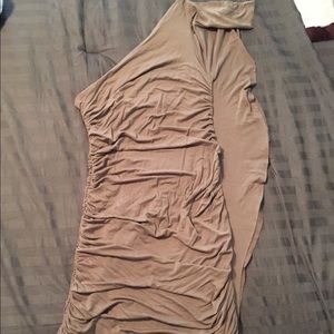 Adorable tan one shoulder dress