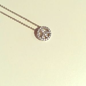 DIAMOND PEACE SIGN NECKLACE
