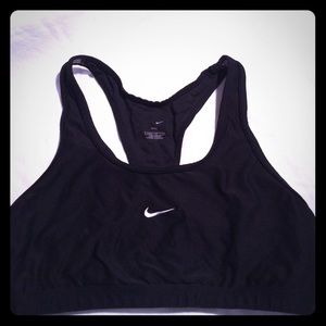 Black nike sports bra