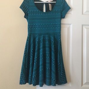 Turquoise skater dress