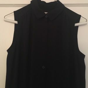 LOFT Henley sleeveless shirtdress