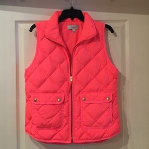 J Crew puffy vest neon pink! Rare!
