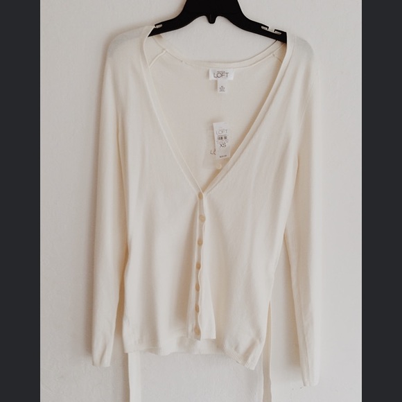 Ann Taylor Loft Cream Cardigan (Size XS)