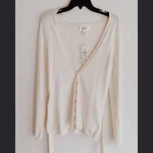 Ann Taylor Loft Cream Cardigan (Size XS)