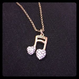 Juicy Couture Gold Music Note Necklace