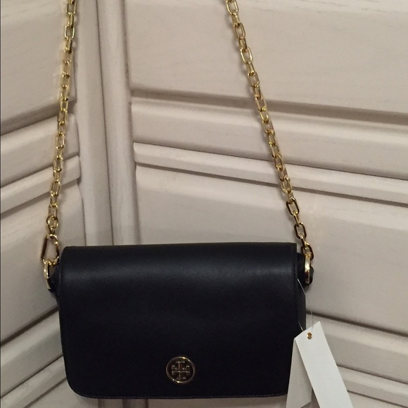 🆕Tory Burch "Robinson" Black Leather mini bag NWT - Picture 3 of 4