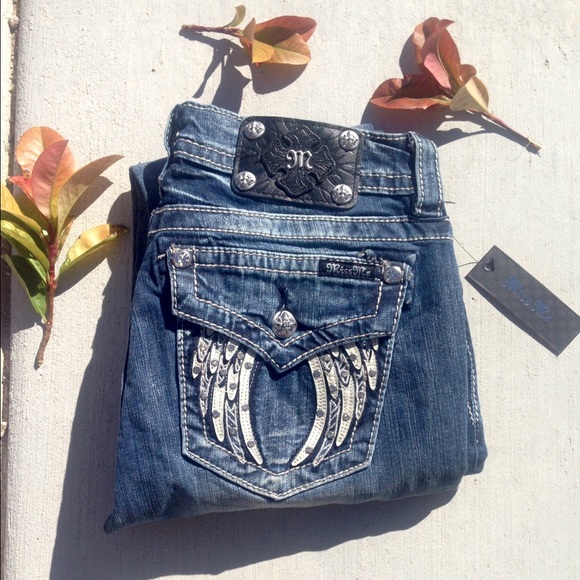 Angel wings Medium wash straight  MissMe 26/33 1/2