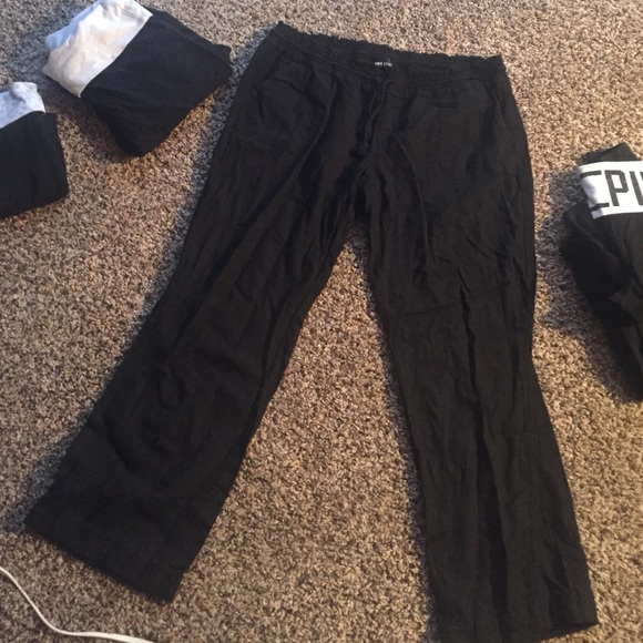 NWOT wet seal black linen pants sz XL