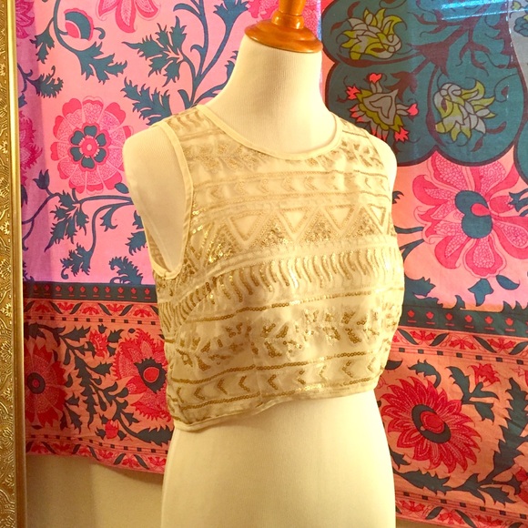 Super cute sequin crop top